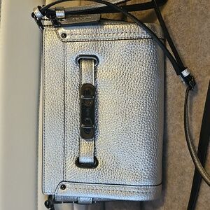 Coach Metallic Swagger Clutch Crossbody Bag